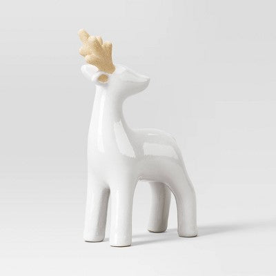  3ct Christmas Ceramic Deer Decor Set White- Wondershop™