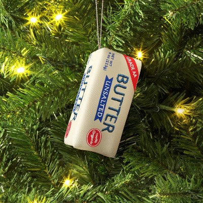  Christmas Fabric Butter Ornament- Wondershop™