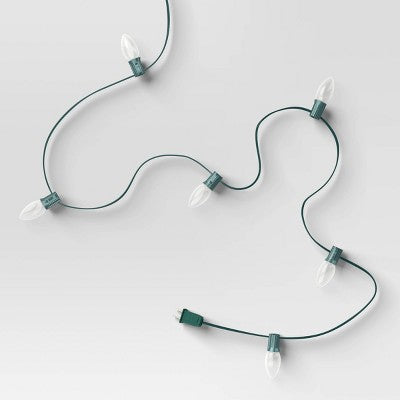  Incandescent Christmas Filament String Lights Clear With Green Wire - Wondershop™