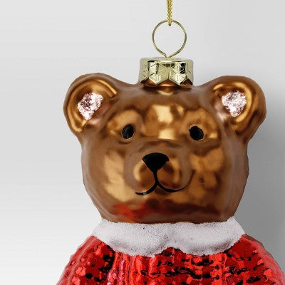  Christmas Glass Sweater Bear Ornament - Wondershop™