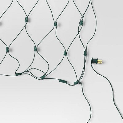  4'x6' Concave LED Christmas Net String Lights With Green Wire - Wondershop™