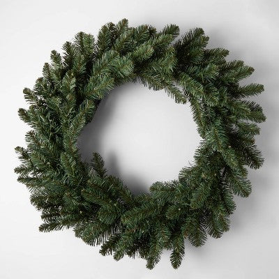  28" Pre-lit Battery Operated Artificial Christmas Wreath LED Dual Color Lights - Wondershop™