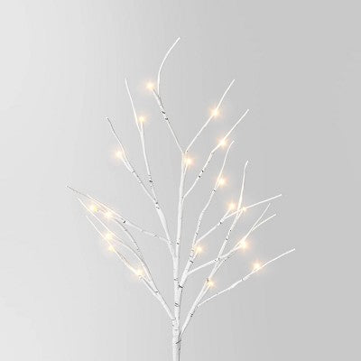  3pc LED Faux Birch Twig Christmas Novelty Sculpture Light Warm White - Wondershop™