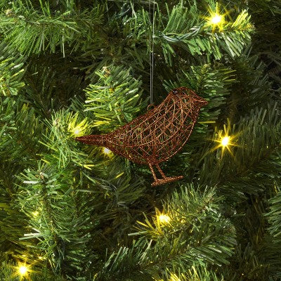  Christmas Wire Wrapped Bird Ornament Copper - Wondershop™