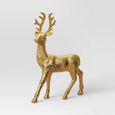  12" Christmas Flocked Standing Deer Decor - Wondershop™