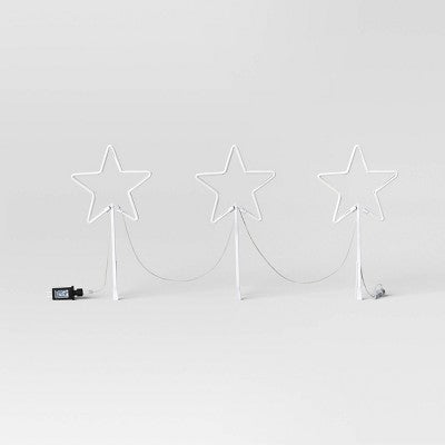  3pc Christmas LED Neon Star Novelty Pathway Marker - Wondershop™