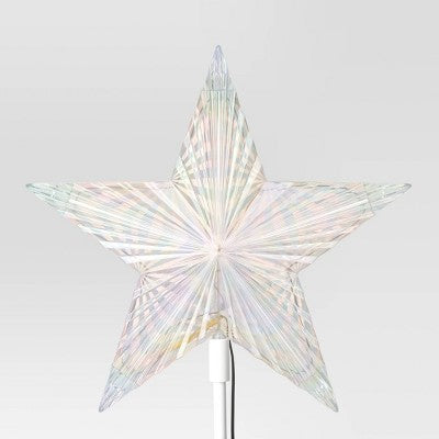  Christmas Lit 5 Point Star Tree Topper Multicolor - Wondershop™
