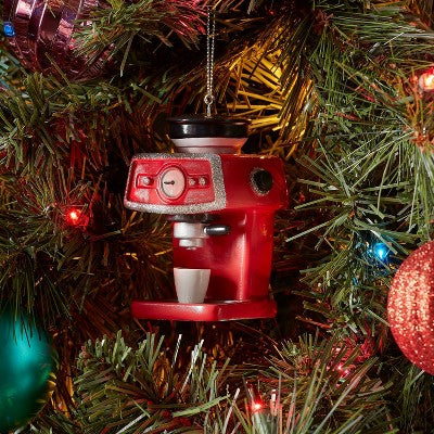  Espresso Machine Christmas Tree Ornament Red - Wondershop™