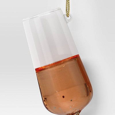  4.5" Christmas Glass Champagne Ornament - Wondershop™