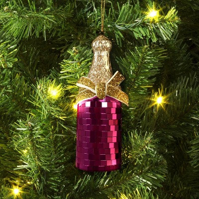  5" Christmas Disco Wine Ornament Hot Pink - Wondershop™