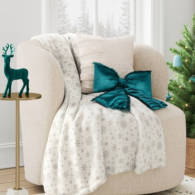  20" Christmas Bow Shaped Pillow - Wondershop™