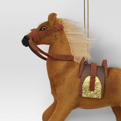  Christmas Fabric Horse Ornament - Wondershop™