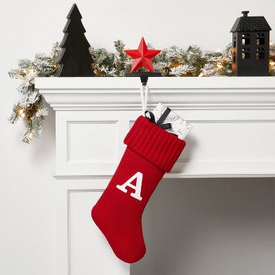  Knit Monogram Christmas Stocking Red - Wondershop™