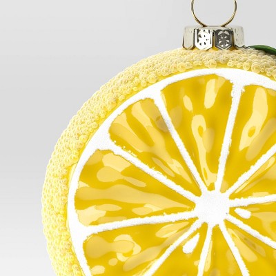 Christmas Glass Sliced Open Lemon Ornament - Wondershop™