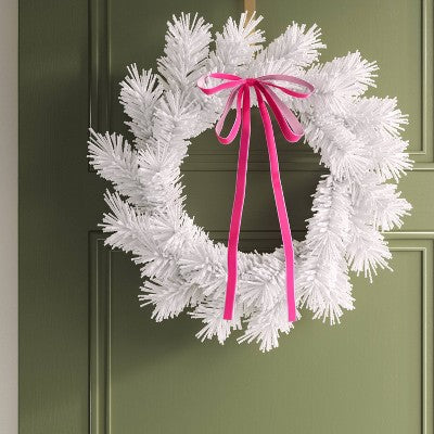  4ct Christmas Fabric Bows Hot Pink - Wondershop™