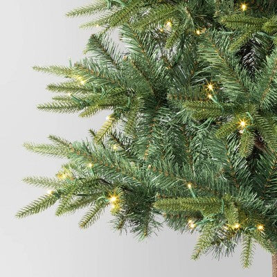  5.5' Pre-Lit Indexed Balsam Fir Artificial Christmas Tree With Twinkling White LED Lights - Wondershop™