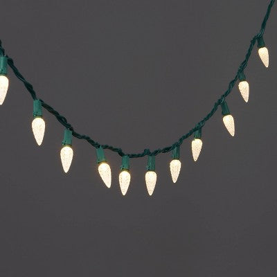  60ct LED C6 Faceted Christmas String Lights With Green Wire - Wondershop™