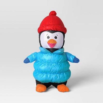  3'x4' Christmas Indoor/Outdoor Lighted Inflatable Penguin In Puffer Jacket - Wondershop™
