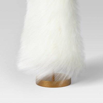  24" Faux Fur Christmas Tree Sculpture - Wondershop™ White