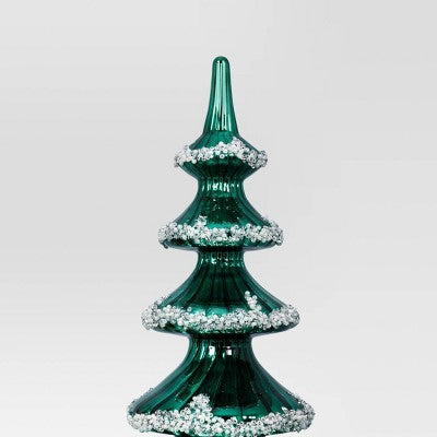  14.75" Christmas Glass Tree Green - Wondershop™