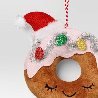  6" Christmas Fabric Donut Ornament - Wondershop™