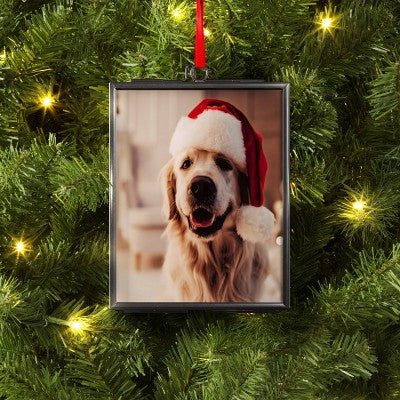  Christmas Silver Metal Photo Frame Ornament - Wondershop™